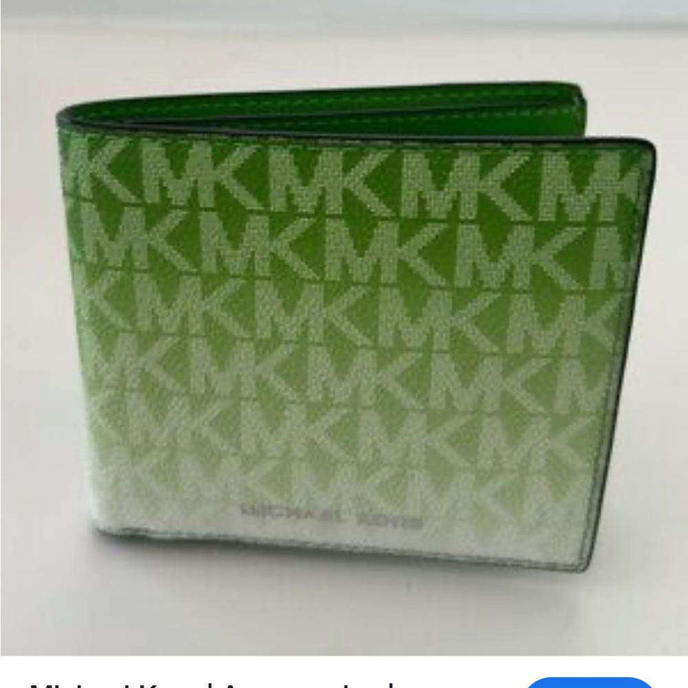 MICHAEL Michael Kors Green and White Wallet